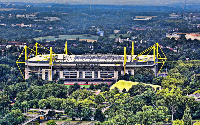 Signal Iduna Park, Borussia Dortmund stadium, Westfalenstadion, BVB Stadion Dortmund, German football stadium, the biggest stadium in Germany, Bundesliga, BVB, HD wallpaper