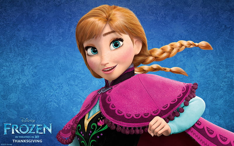 Anna In Frozen, pixar, disney, movies, frozen, animated-movies, cartoons, HD wallpaper