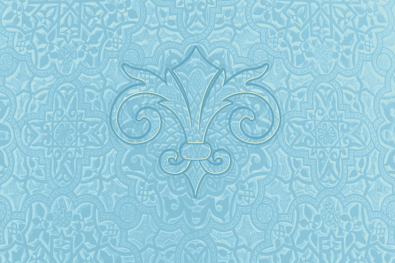 Fleur De Lys, hop, Pale, Symbol, Abstract, flower, Blue, HD wallpaper