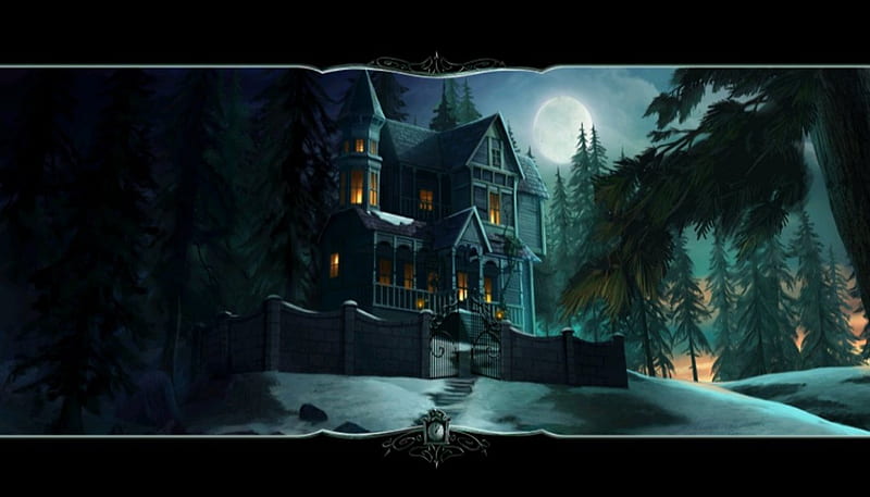 Mansion At Midnight, kid safe, eery, house, dark, HD wallpaper