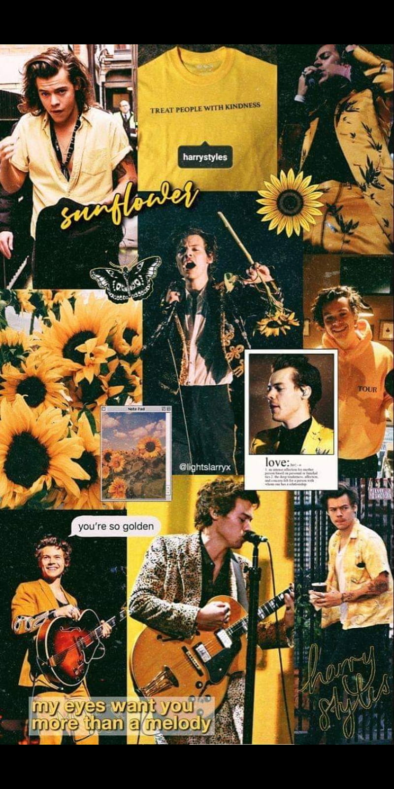Harry Styles, aesthetic, fine line, golden, handsome, long hair, sunflower,  tpwk, HD phone wallpaper | Peakpx