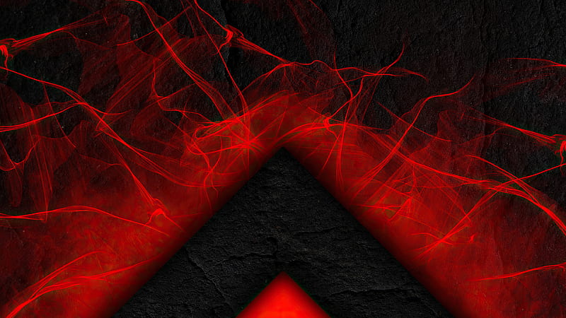 Triangle Flame Abstract , triangle, abstract, red, HD wallpaper