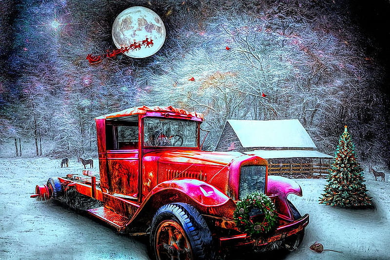 Truck Christmas Picture Background Images HD Pictures and Wallpaper For  Free Download  Pngtree