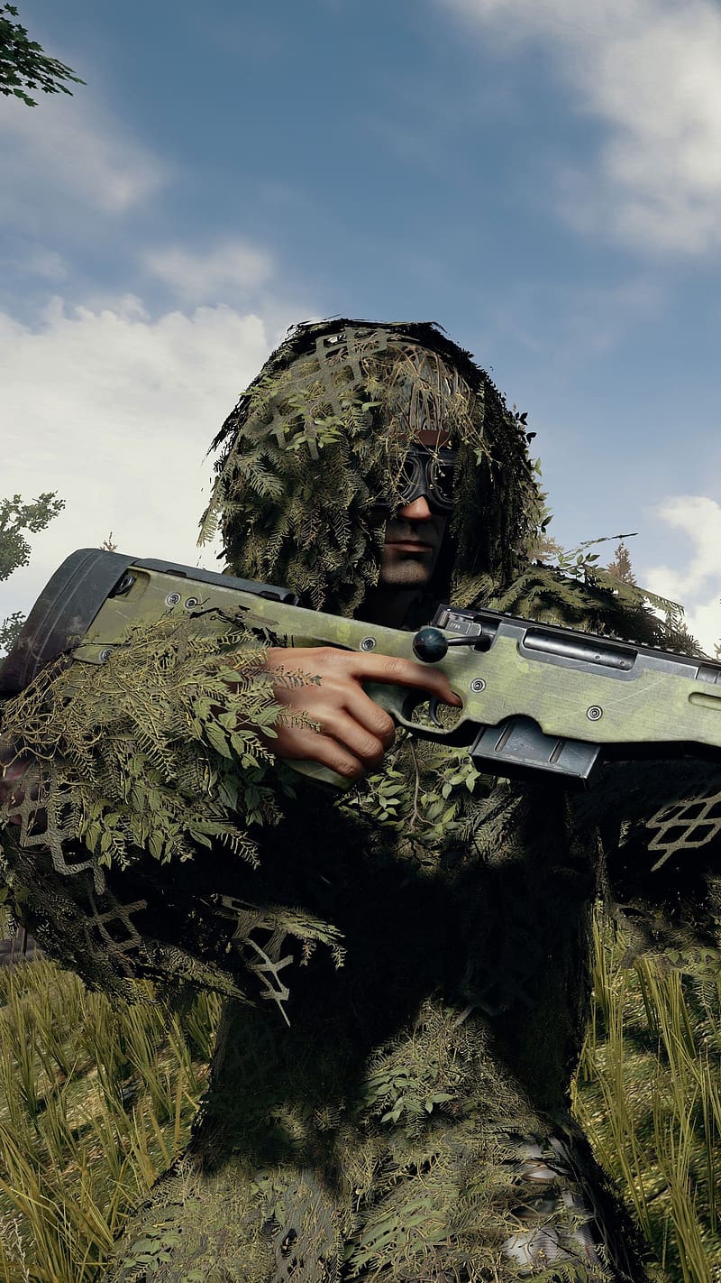 Battleground Mobile India, Player With Ghillie Suit, player, ghillie suit,  bgmi, HD phone wallpaper | Peakpx