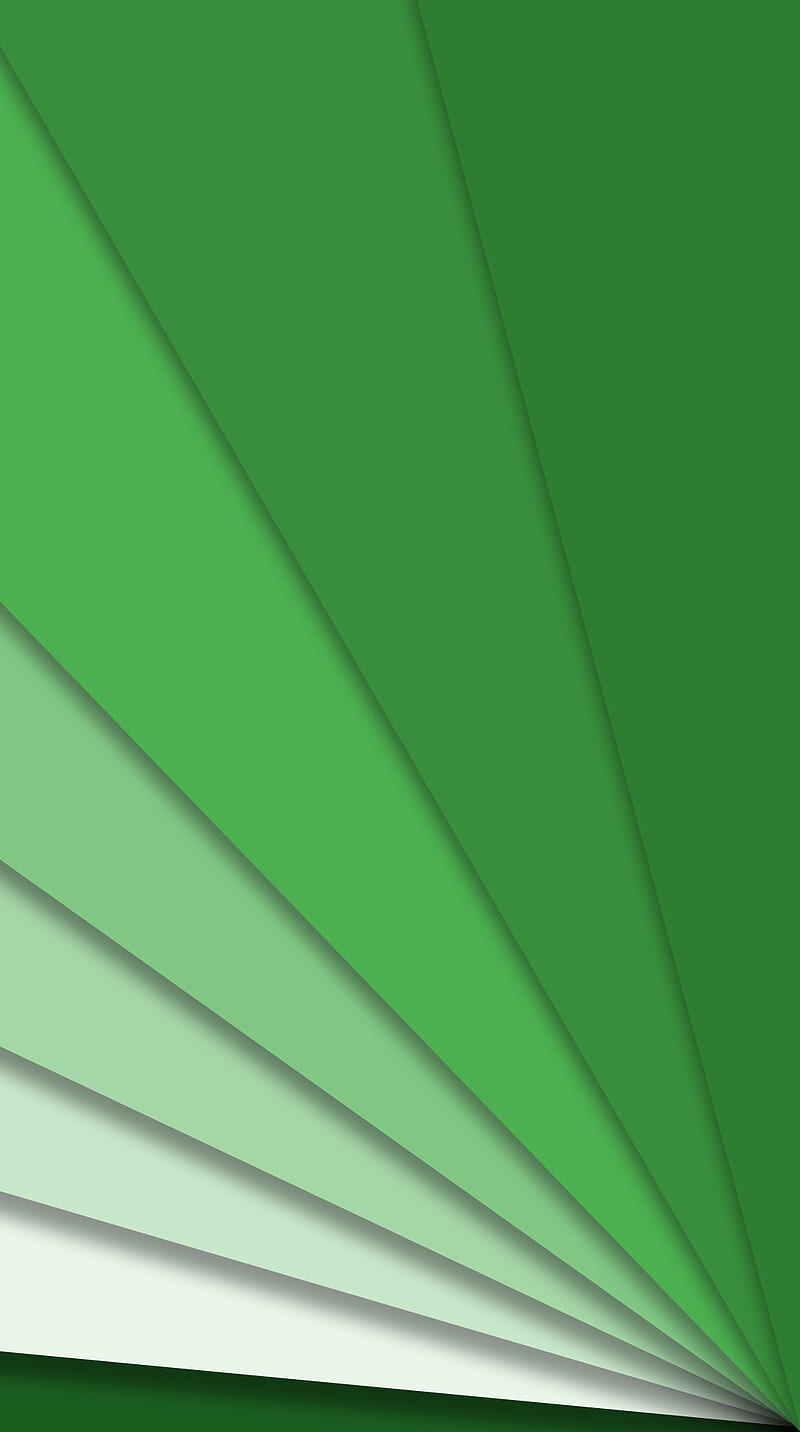 Material Fan Green, abstract, flat, green, layers, material, ran, HD phone wallpaper