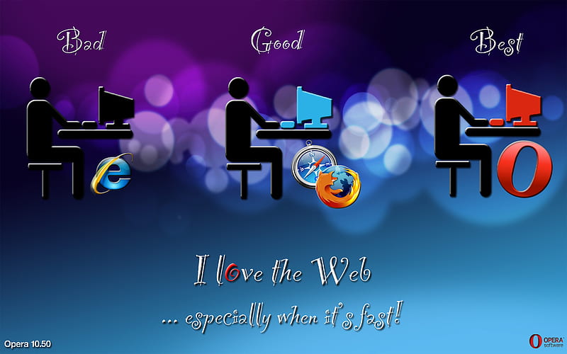 I love the Web, good, best, firefox, ie, bad, safari, internet explorer, opera, HD wallpaper