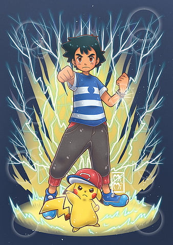 pokemon ash x pikachu