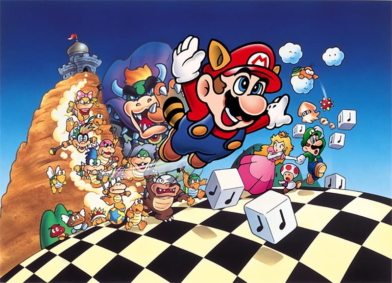 Mario, Video Game, Super Mario Bros 3, Goomba, Princess Peach, Luigi, HD wallpaper