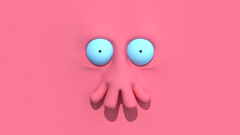 Zoidberg, futurama, characters, eyes, pink, HD wallpaper