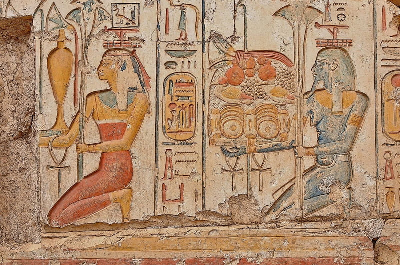 Tomb Painting, tomb, art, ancient, painting, Egyptian, HD wallpaper