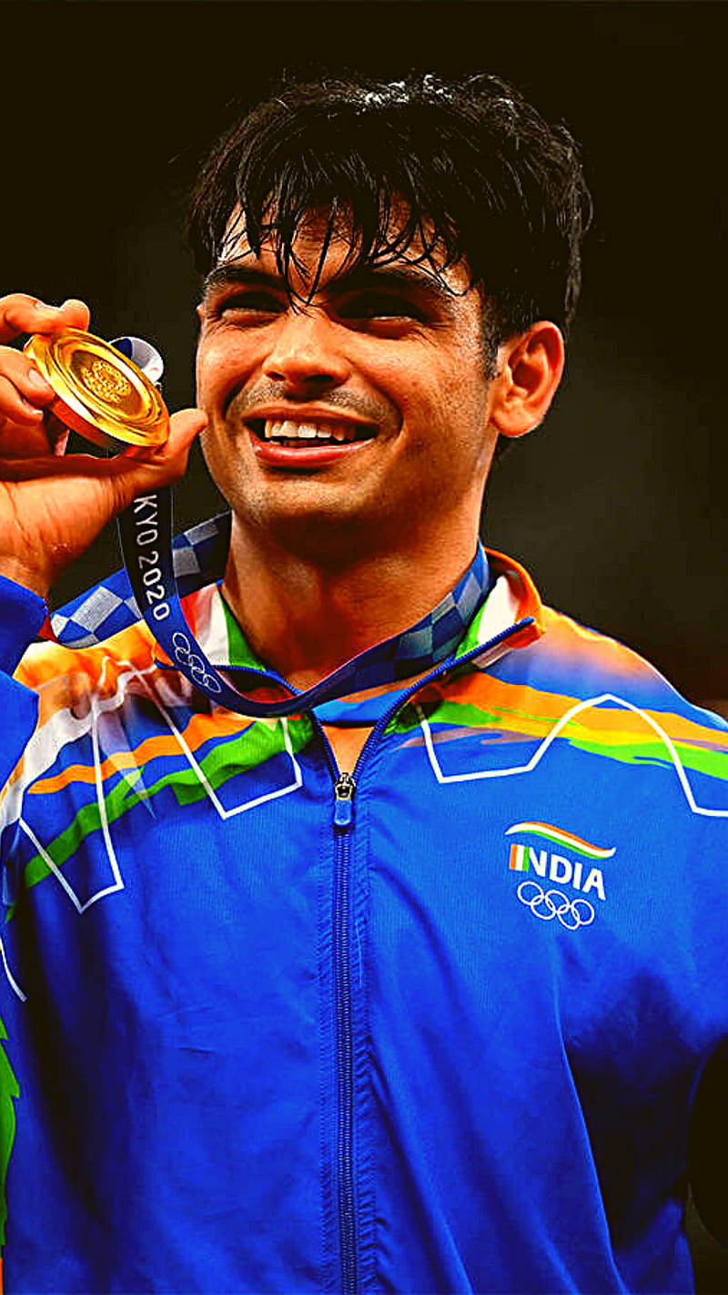 neeraj chopra, sports, athlete, gold medalist, olympics 2021, indian, niraj, HD phone wallpaper