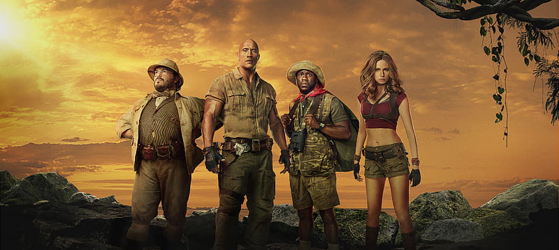 2017 Jumanji Welcome To The Jungle Movie , jumanji-welcome-to-the-jungle, 2017-movies, movies, dwayne-Johnson, karen-gillan, kevin-hart, HD wallpaper