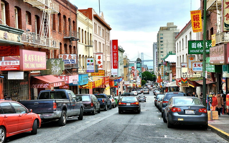 San Francisco - Chinatown, Cities, USA, California, San Francisco, Chinatown, HD wallpaper
