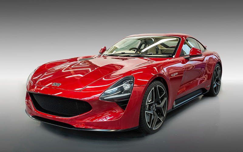 TVR Griffith, 2018, supercar, front view, red Griffith, racing cars, TVR, HD wallpaper