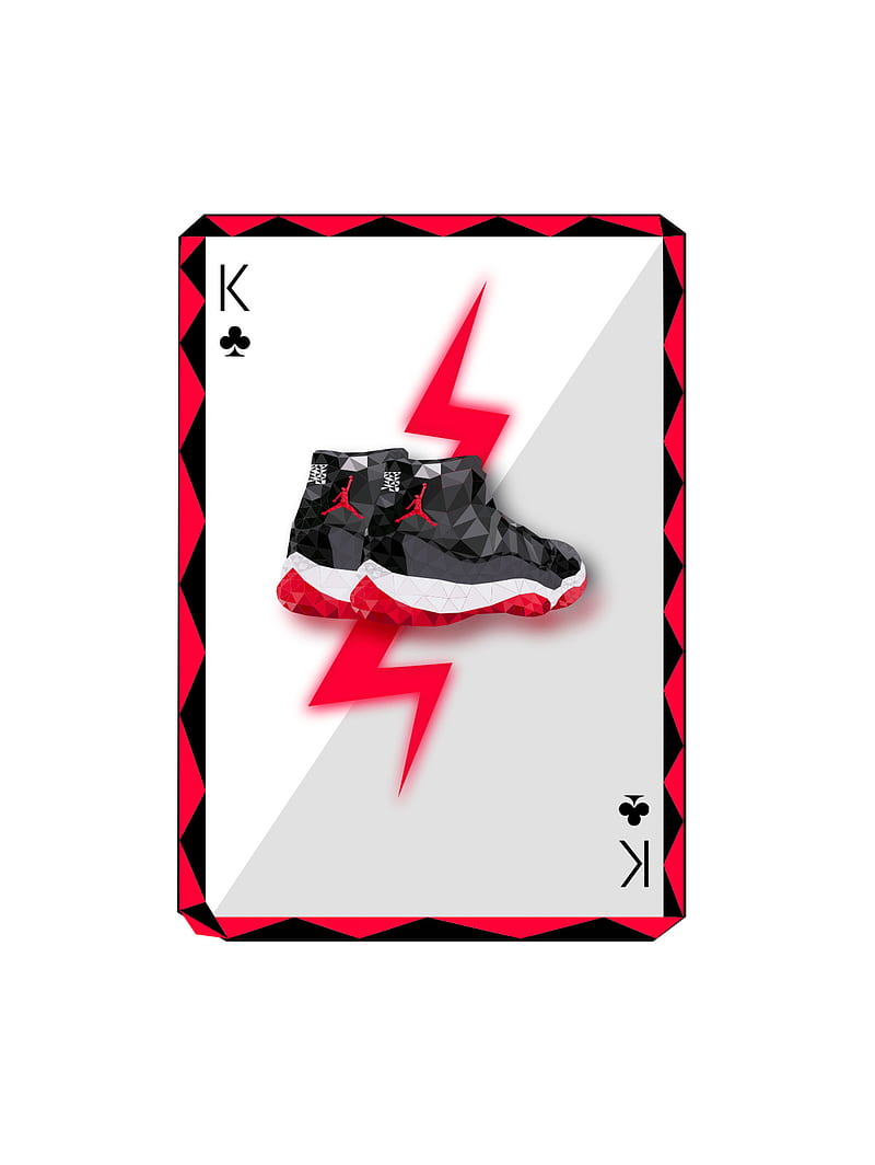King 11, cool, graphic, jordans, lowpoly, nike, red, shoes, HD phone  wallpaper | Peakpx