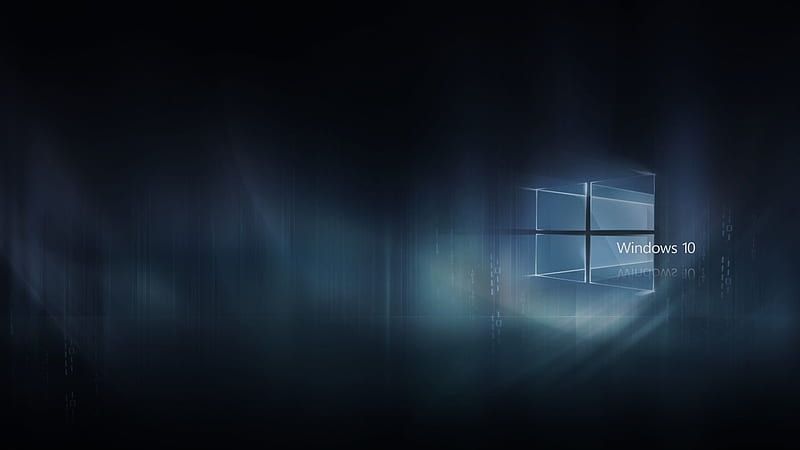 Windows 10 Logo Dark Grey Background Windows 10, HD wallpaper