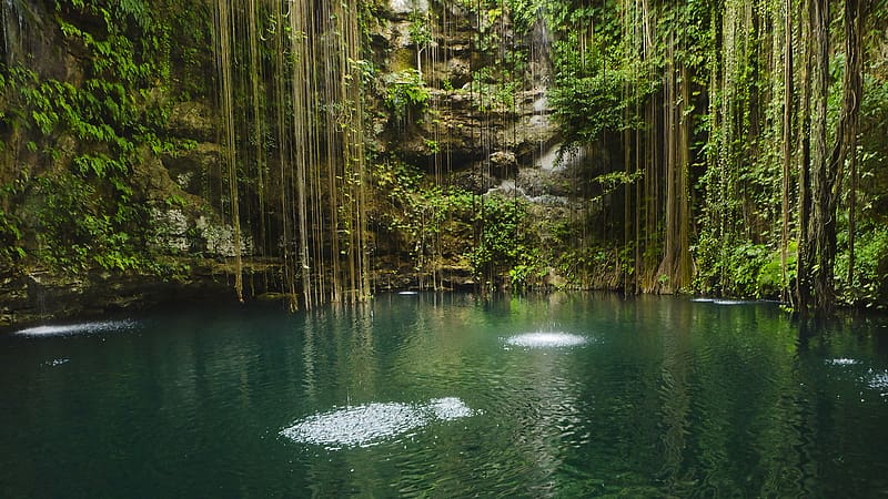 Lakes, Lake, , Mexico, Cenote, Yucatán, HD wallpaper