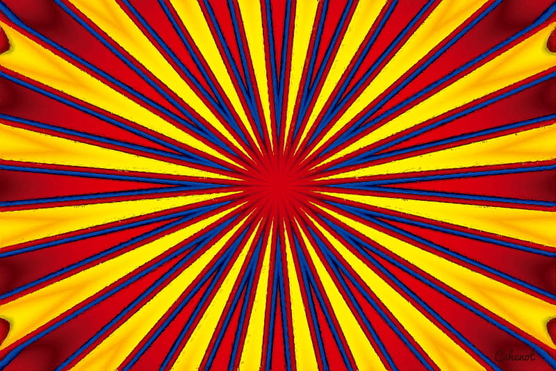 Abstract, mandala, red, 1 decembrie, zi nationala, romania, yellow, cehenot, flag, painting, pictura, national day, blue, HD wallpaper