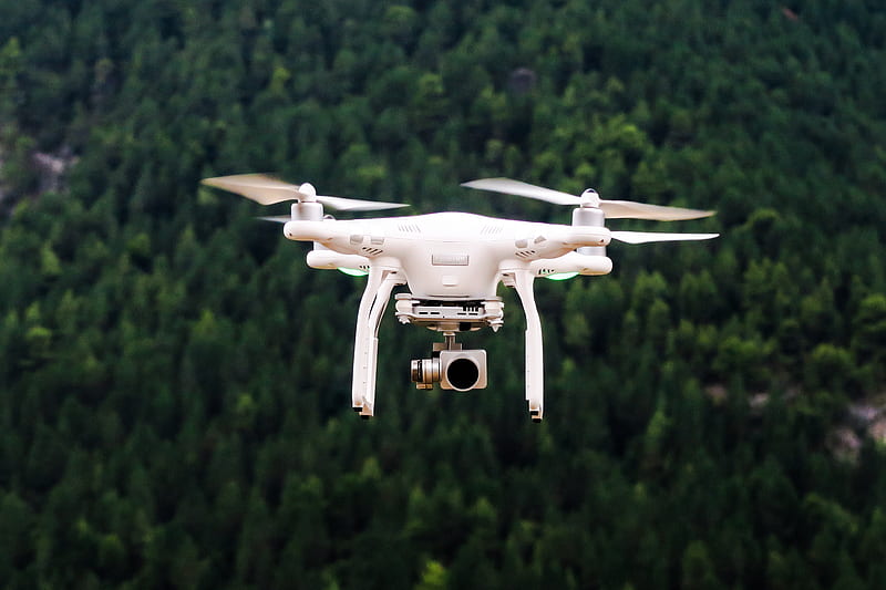 drone flying in sky, HD wallpaper