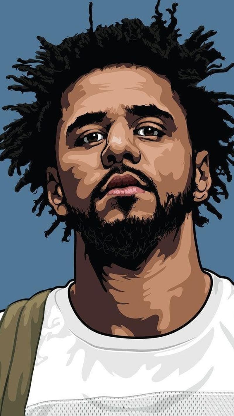 Buy J Cole drawing rapper hiphop blackart Online in India  Etsy