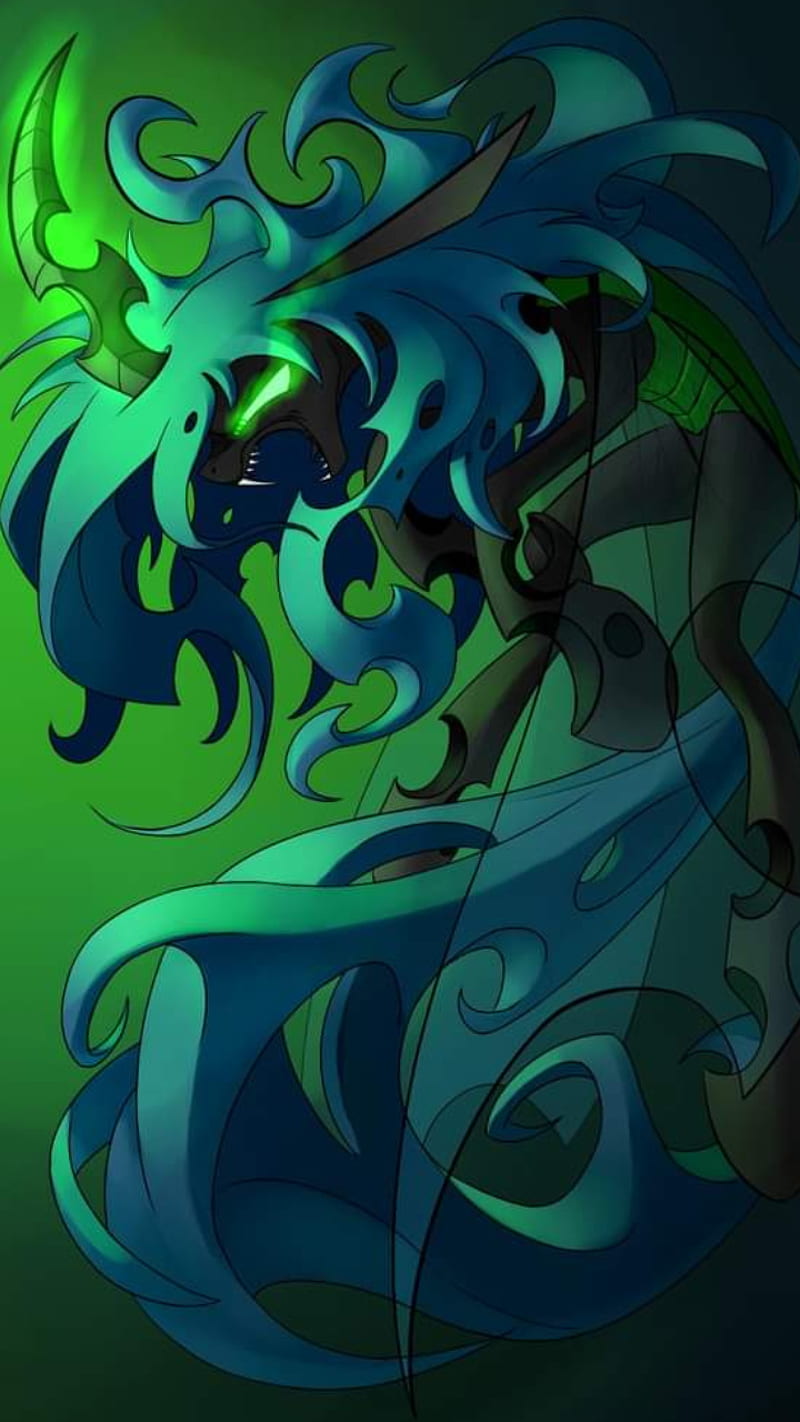 Chrysalis, green, my little pony, queen chrysalis, HD phone wallpaper