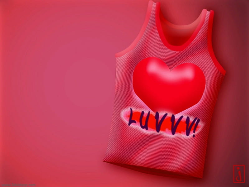 LUVVVV, singlet, love, heart, HD wallpaper