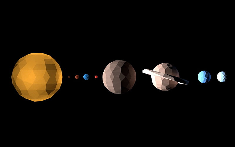 planets of the solar system, rectangle style, space concepts, planetary series, HD wallpaper