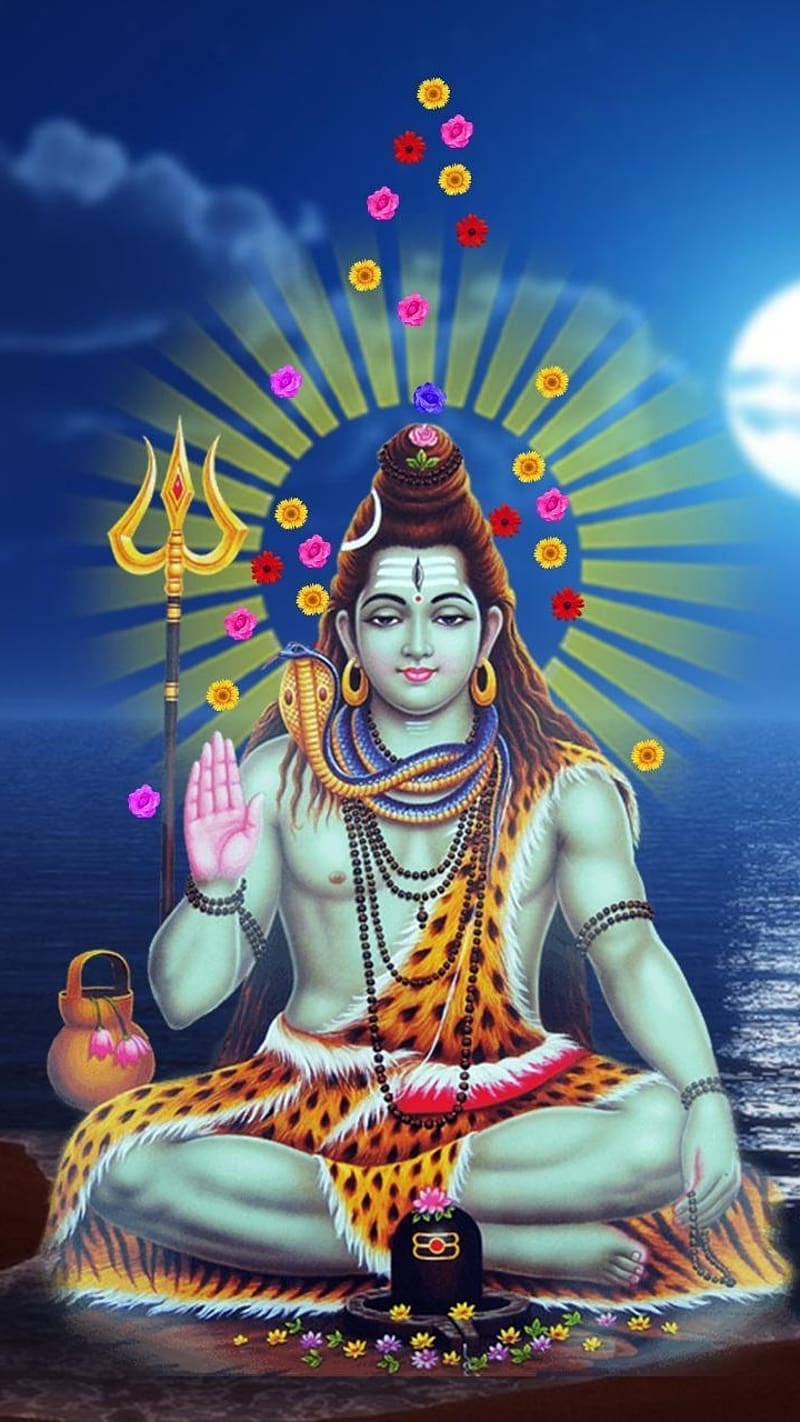 lord shiva painting Mahadev bhole baba HD image on canvas