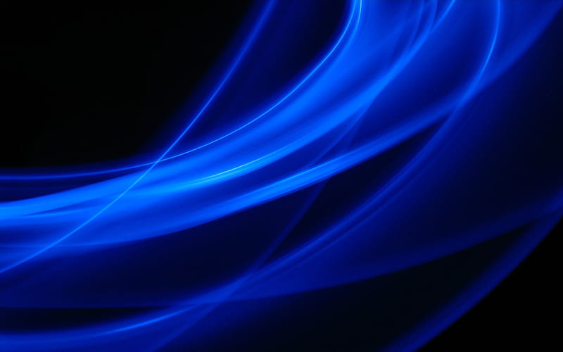 Neon Blue, abstact, neon, color, blue, wave, HD wallpaper