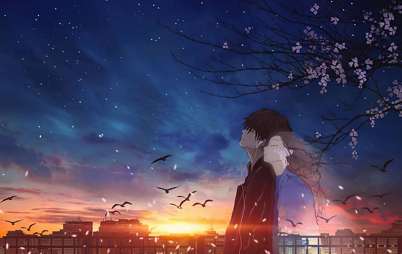 Haunted By Memories, anime-girl, anime-boy, love, couple, sad, artist, artwork, digital-art, HD wallpaper