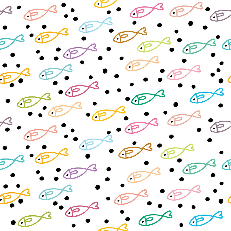 Cartoon cute sweet fish seamless pattern vector. 587800 Vector Art at Vecteezy, HD phone wallpaper