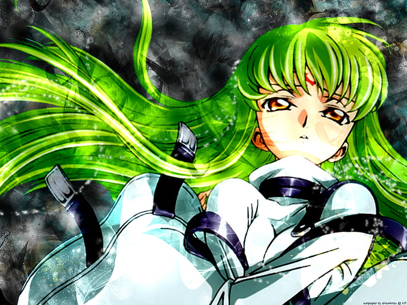 C.C, code geass, cool, anime girl, cc, HD wallpaper