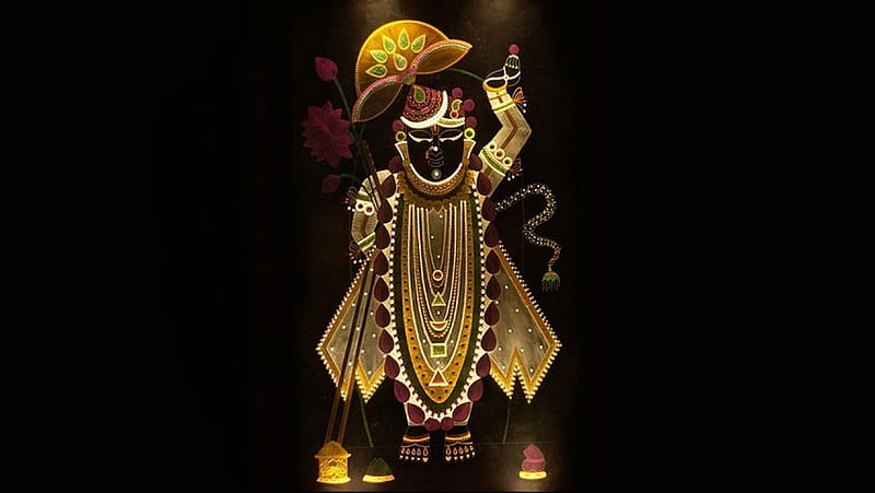 Lord Shrinathji Black Background HD wallpaper  Peakpx