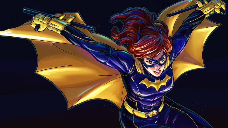 Bat Girl Wings Open , batgirl, superheroes, artist, artwork, digital-art, HD wallpaper