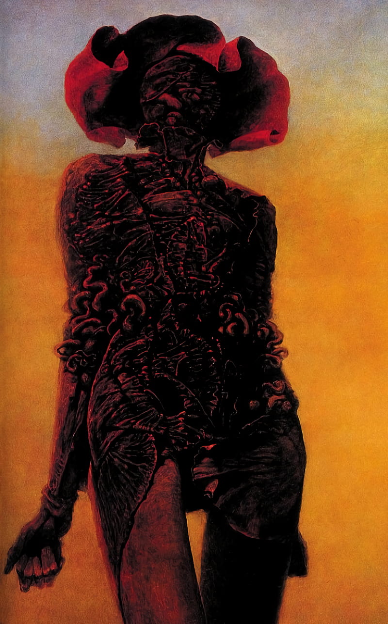Zdzisław Beksiński, artwork, surreal, dark, vertical, portrait display, HD phone wallpaper