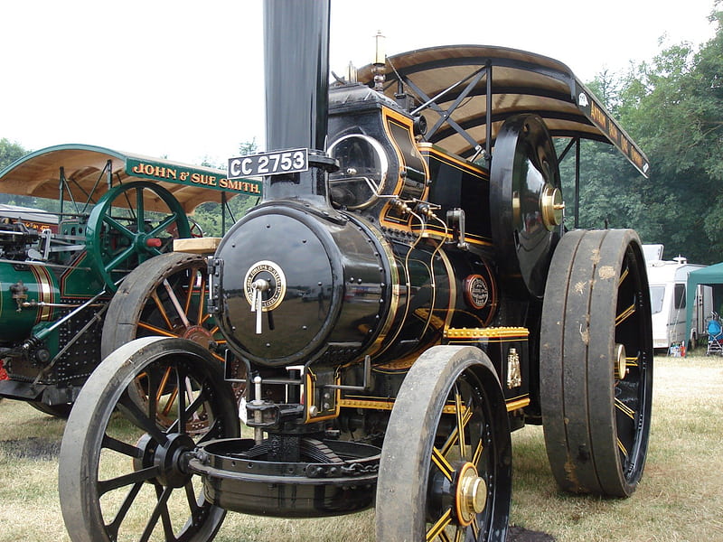 steam traction engine, steam engine, traction engine, masham2013, vintage, HD wallpaper