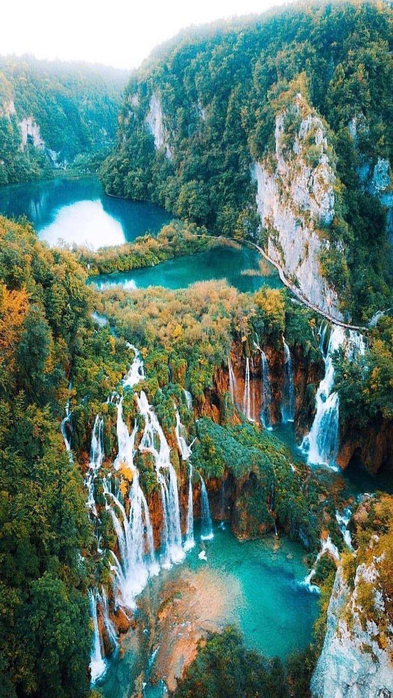 Plitvice, waterfall, croatia, HD phone wallpaper
