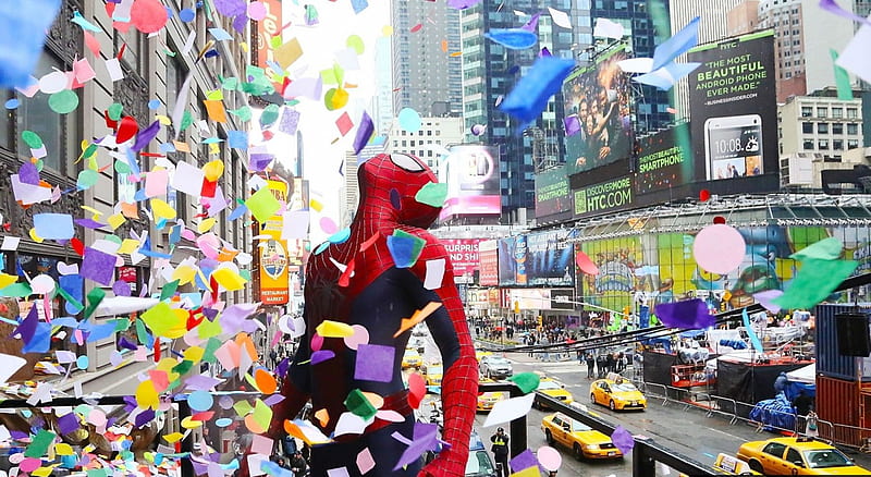 Spiderman In Times Square, spiderman, new years eve, new years, HD ...