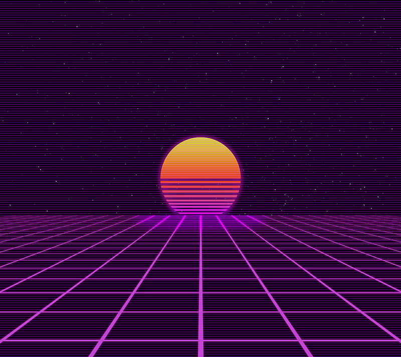 Retro Sunset, 80s, cyber, grid, outrun, purple, retro, sunset, tron, vice,  HD wallpaper | Peakpx