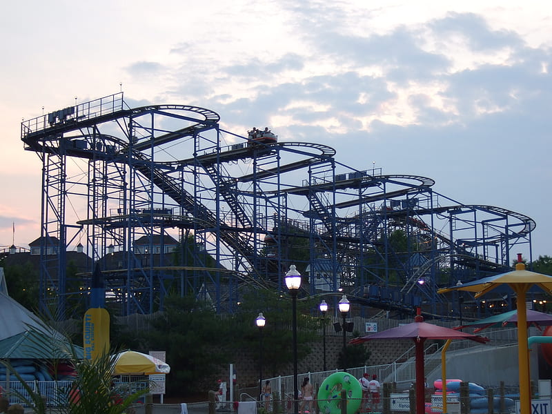 Wild Mouse, architecture, , wds, roller coaster, HD wallpaper