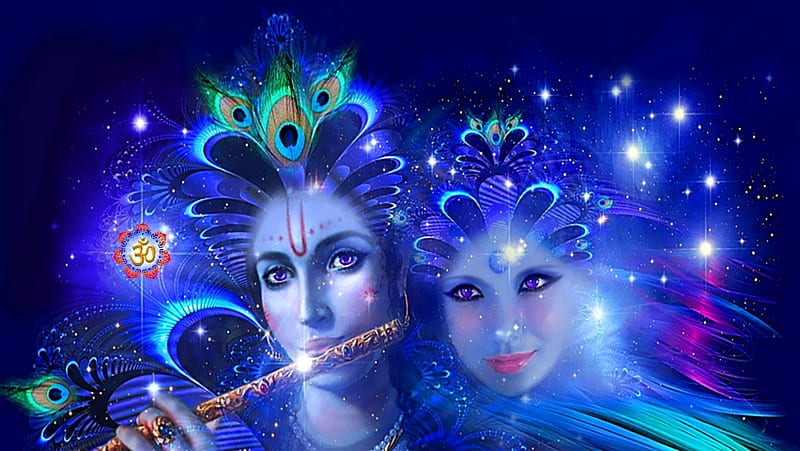 Radha Krishna 3D, HD wallpaper