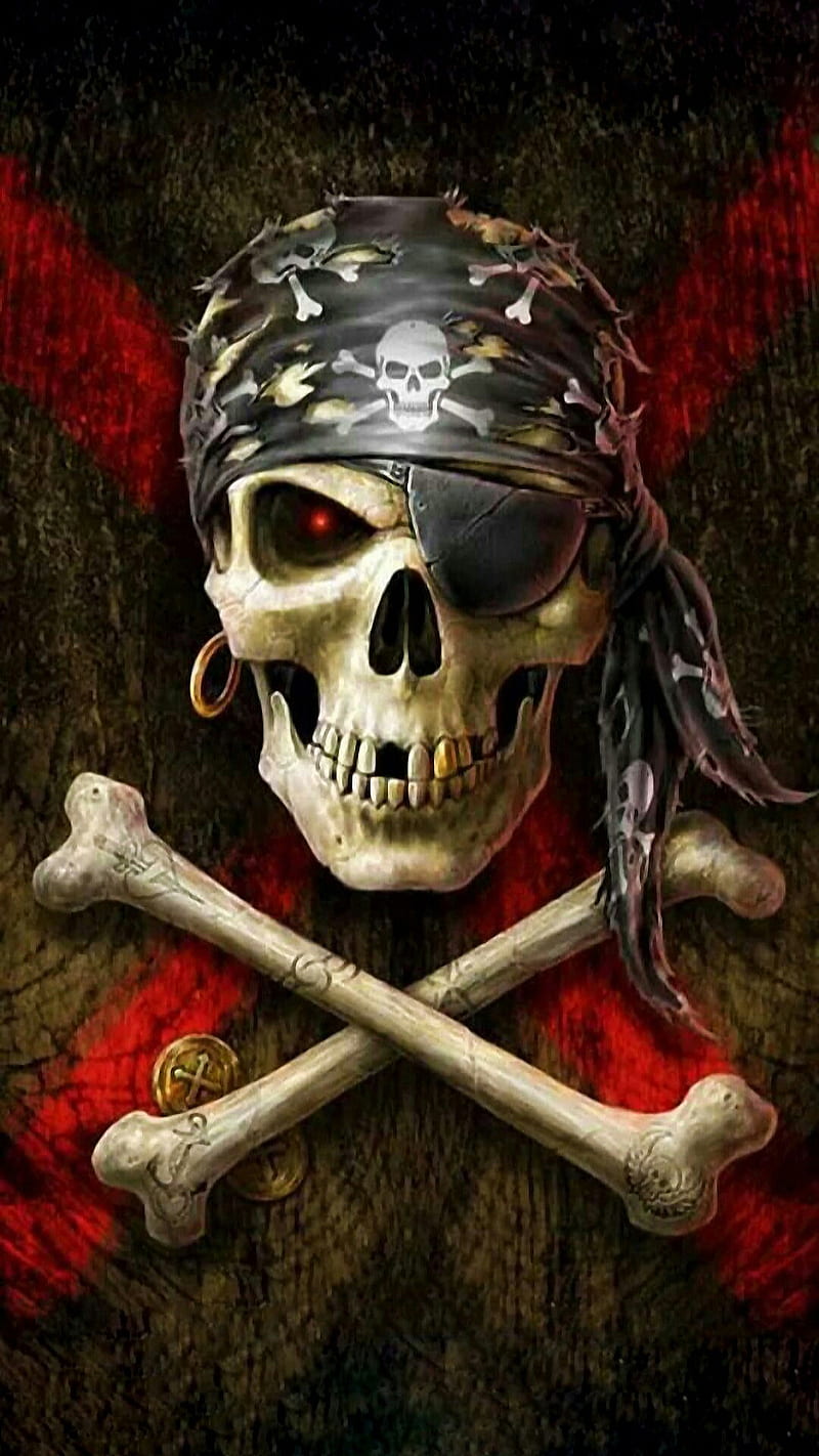 Pirate, bones, skull, HD phone wallpaper