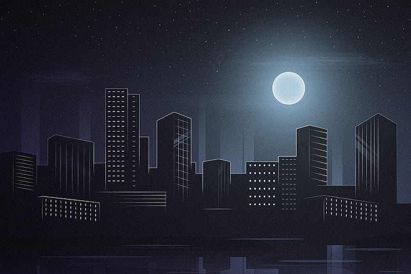 Beautiful City Nightscape, HD wallpaper