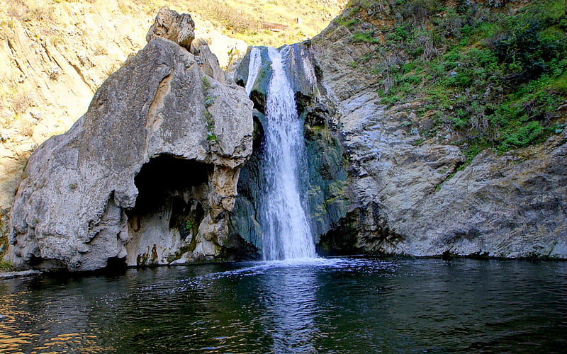 Waterfall in Malibu Canyon, Water, Waterfall, Rocks, Nature, HD ...