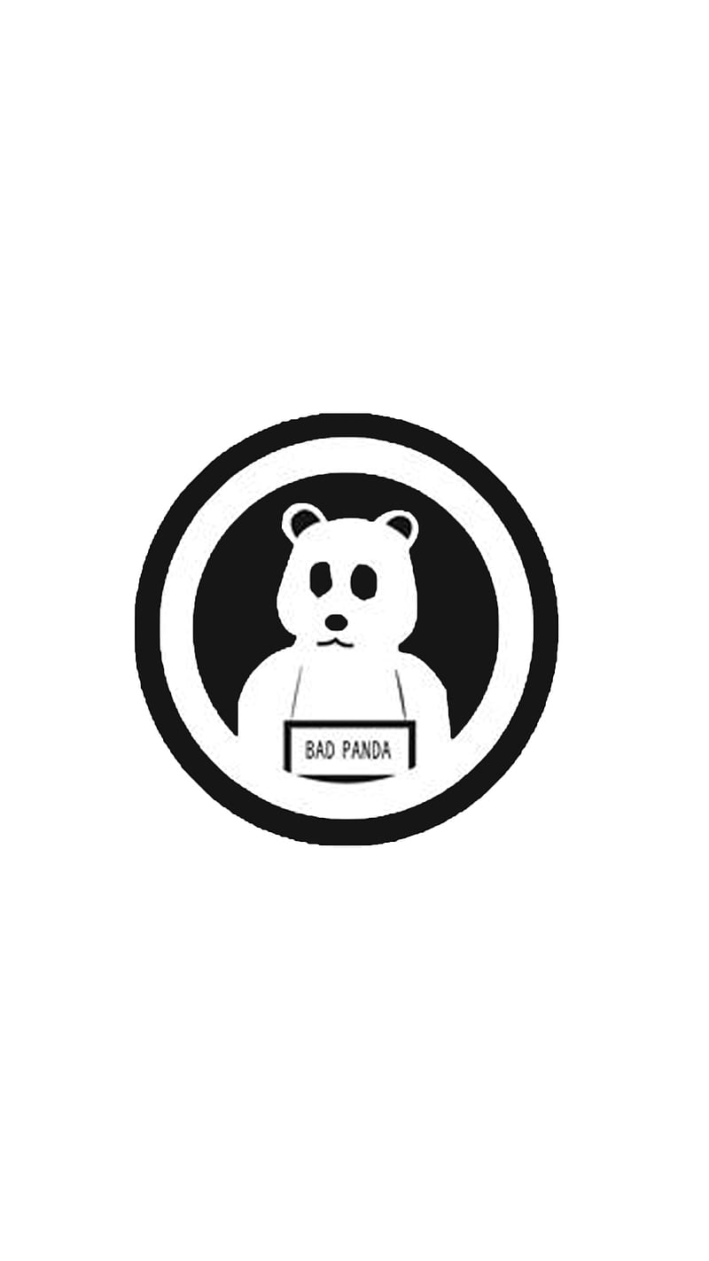 Bad Panda, 929, bear, clean, minimal, panda bear, simple, white, HD phone wallpaper