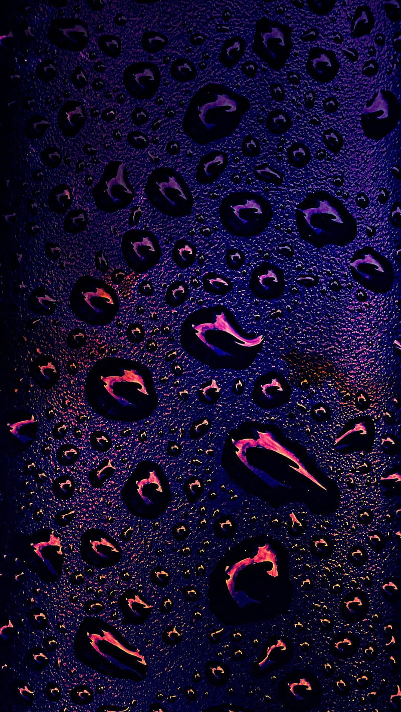 Waterdrops, purple, HD phone wallpaper