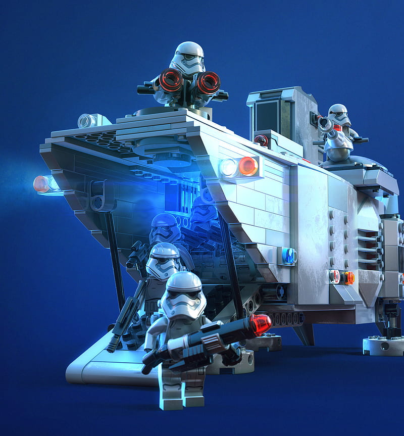 ArtStation, LEGO, toys, Michael-Black, Star Wars, First Order Trooper, transport, HD phone wallpaper