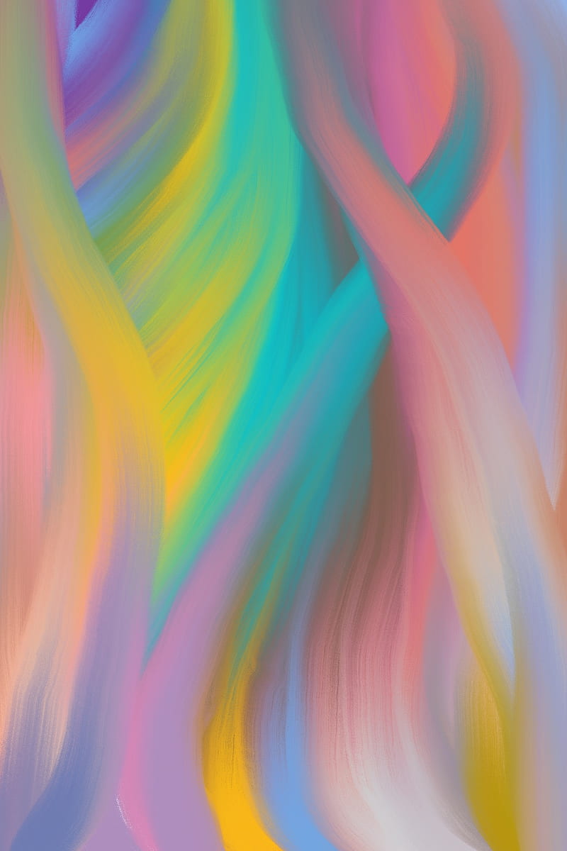 Wavy Rainbow , abstract, abstract digital, abstraction, background, blur, colors, colours, digital, HD phone wallpaper