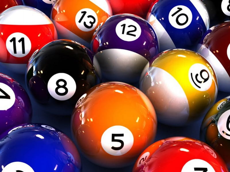 Lucky Numbers, billairds, billiard balls, pool, HD wallpaper