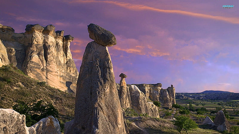 cappadocia turkey, rocks, sky, cliffs, valley, HD wallpaper